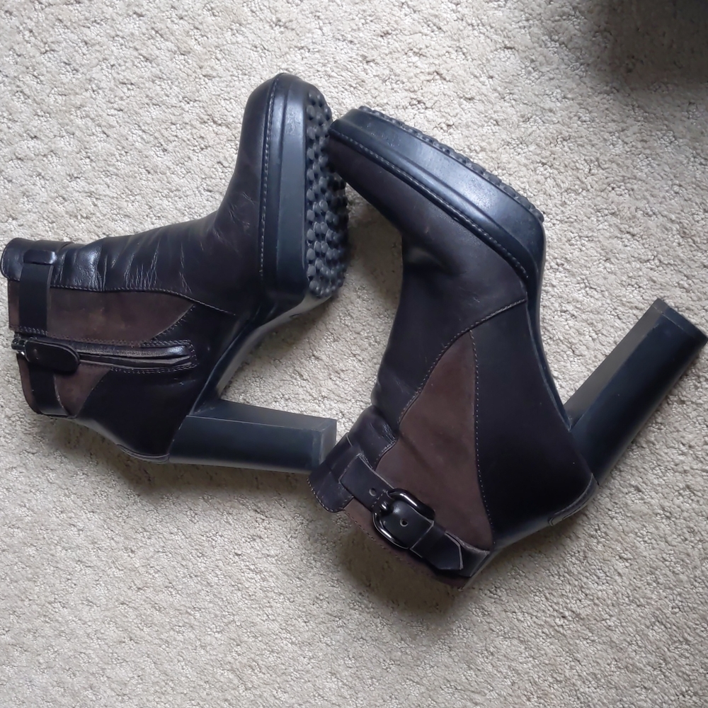 Tod's Brown Platform Ankle Boot Size 38